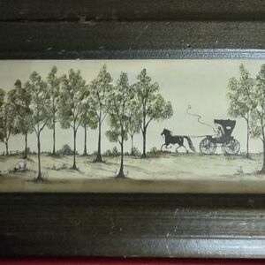M.B. Frey limited edition signed 03/1,000 print folk art  Amish farm landscape